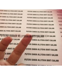 Sticker Nama Transparent